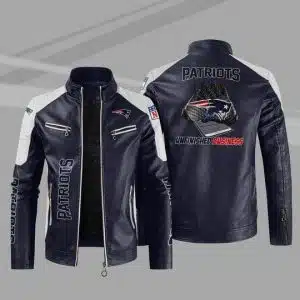 New England Patriots Leather Jacket VU34