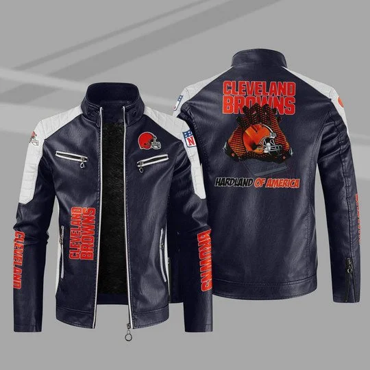 Cleveland Browns Leather Jacket HF48