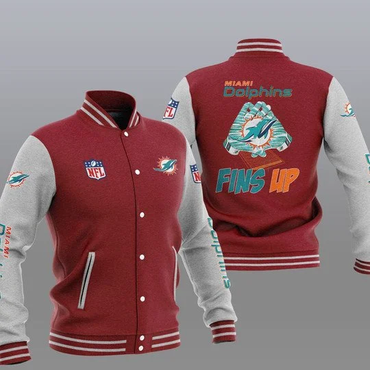 Miami Dolphins Baseball Jacket NG38