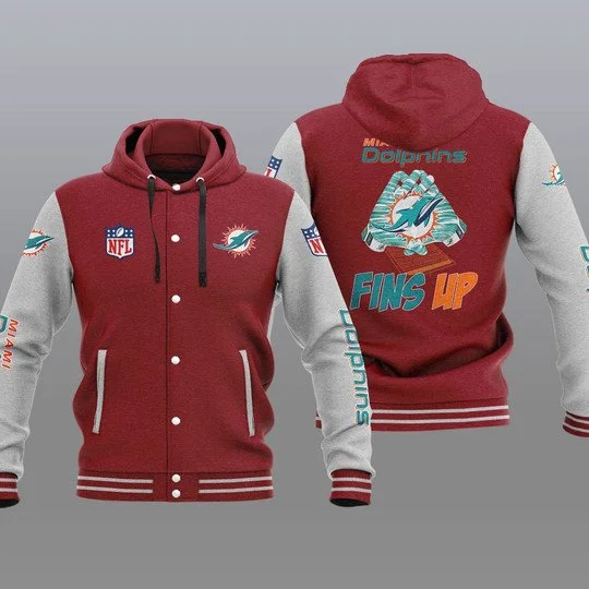 Miami Dolphins Baseball Jacket NG38 - Image 2