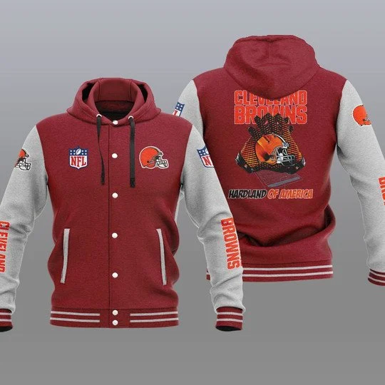 Cleveland Browns Baseball Jacket JR29 - Image 2