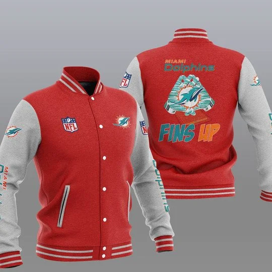 Miami Dolphins Baseball Jacket NX80