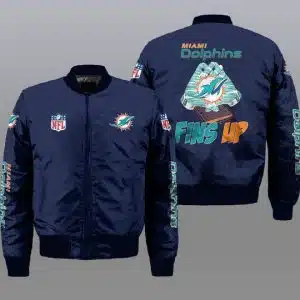 Miami Dolphins Bomber Jacket Full Size UR43