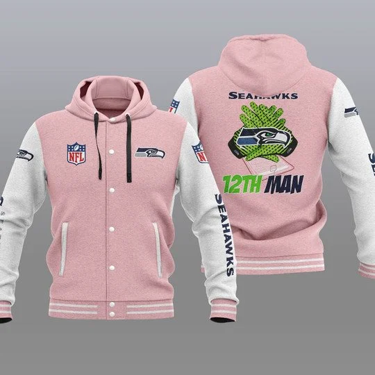 Seattle Seahawks Baseball Jacket LQ92 - Image 2