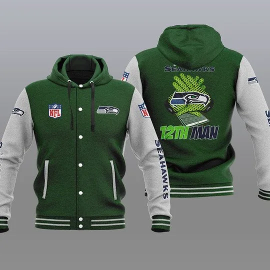 Seattle Seahawks Baseball Jacket LG66 - Image 2