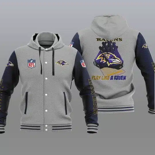 Baltimore Ravens Baseball Jacket UB69 - Image 2