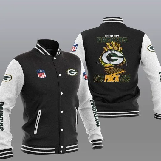 Green Bay Packers Baseball Jacket YK83