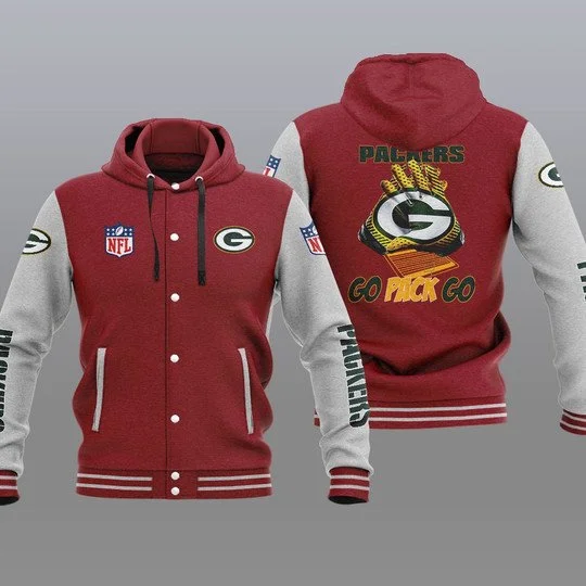 Green Bay Packers Baseball Jacket OC47 - Image 2