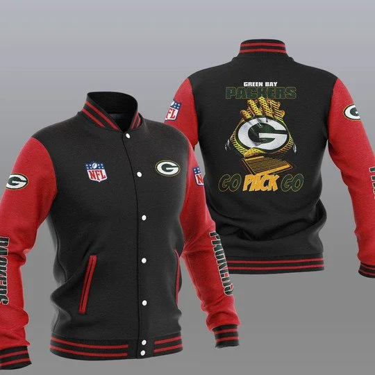 Green Bay Packers Baseball Jacket UK83 - Image 2