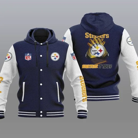 Pittsburgh Steelers Baseball Jacket KB77 - Image 2