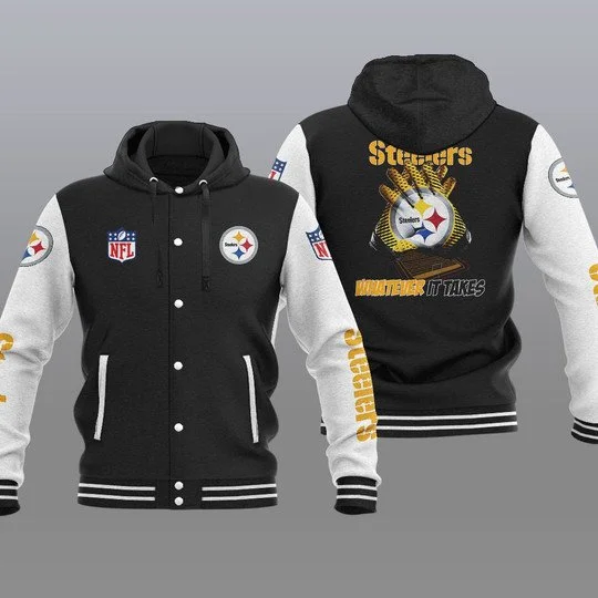 Pittsburgh Steelers Baseball Jacket IH99 - Image 2