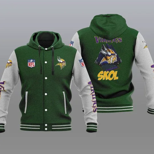 Minnesota Vikings Baseball Jacket UY99 - Image 2