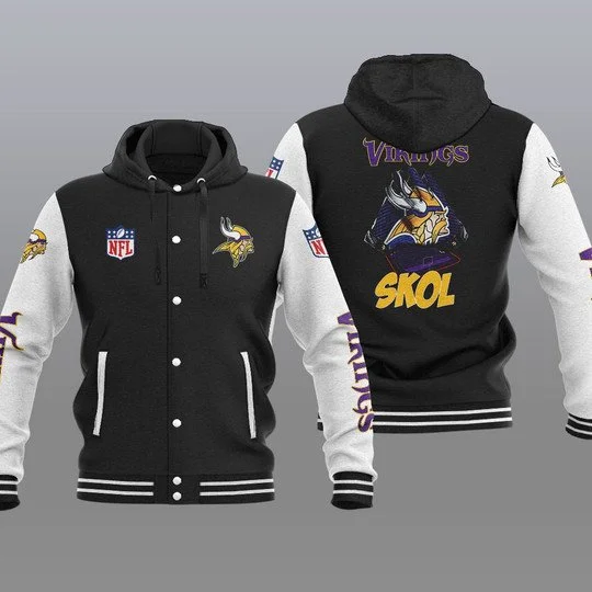 Minnesota Vikings Baseball Jacket  IX99 - Image 2