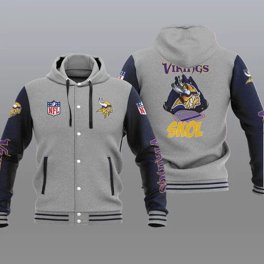 Minnesota Vikings Baseball Jacket MU26 - Image 2
