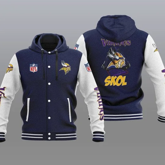 Minnesota Vikings Baseball Jacket TK31 - Image 2