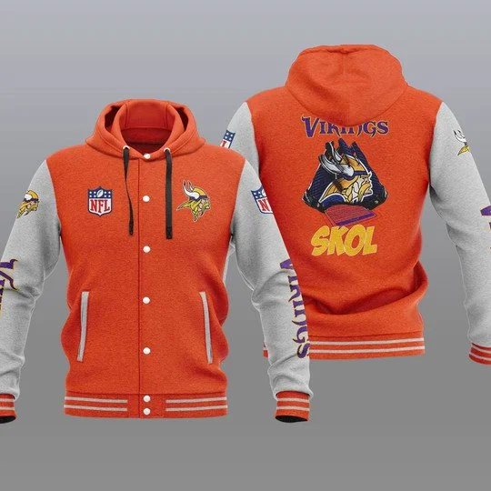 Minnesota Vikings Baseball Jacket FG67 - Image 2