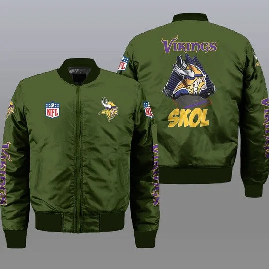 Minnesota Vikings Bomber Jacket Full Size KX37