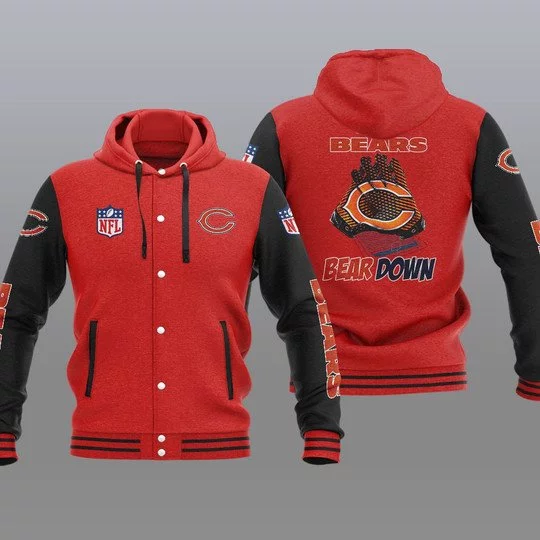 Chicago Bears Baseball Jacket YE44 - Image 2