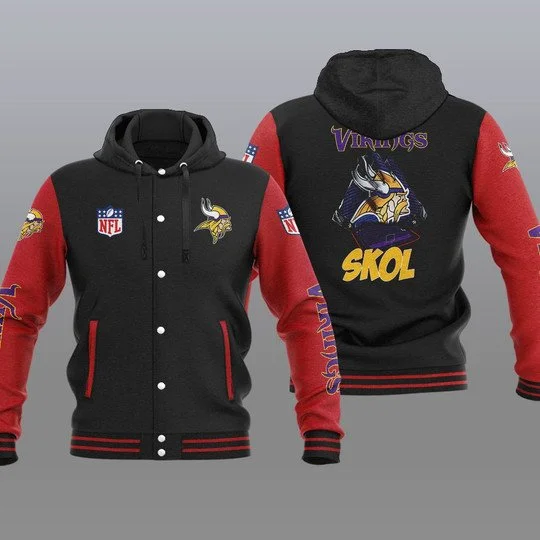 Minnesota Vikings Baseball Jacket IC70 - Image 2