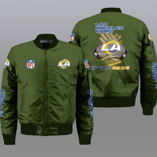Los Angeles Rams Bomber Jacket Full Size JS99