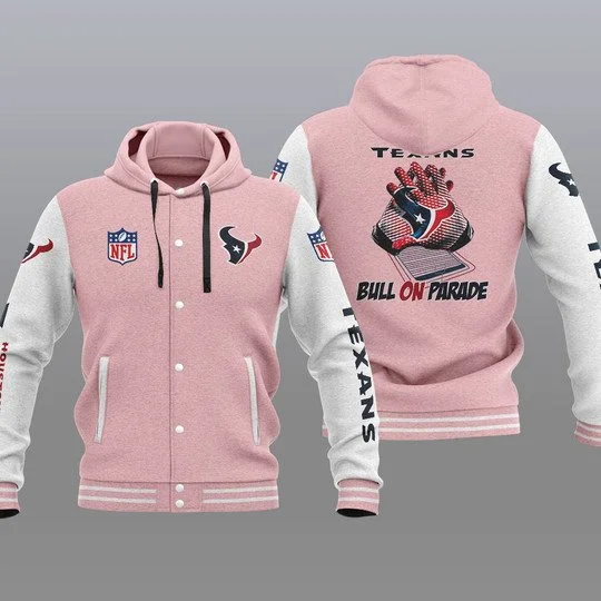 Houston Texans Baseball Jacket ZO37 - Image 2