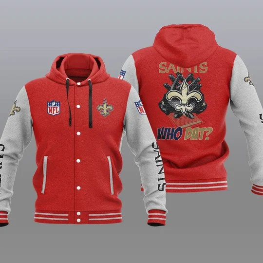 New Orleans Saints Baseball Jacket FJ33 - Image 2