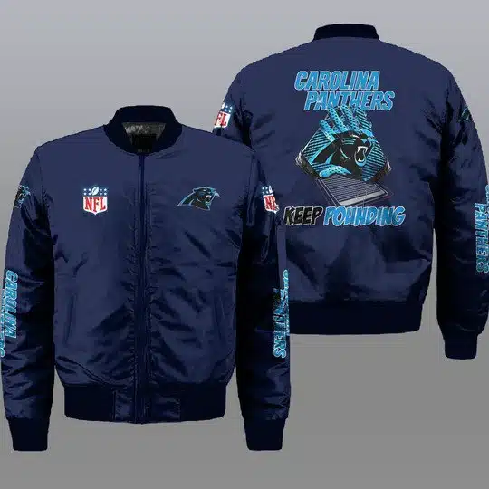 Carolina Panthers Bomber Jacket Full Size SL00
