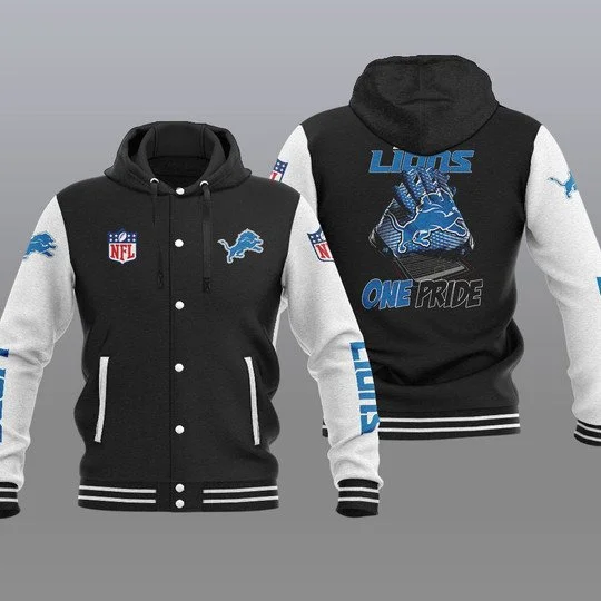 Detroit Lions Baseball Jacket FX38 - Image 2
