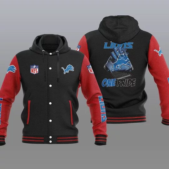 Detroit Lions Baseball Jacket RL94 - Image 2