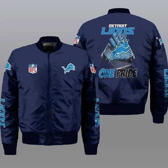 Detroit Lions Bomber Jacket Full Size YB87