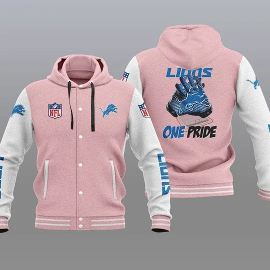 Detroit Lions Baseball Jacket TI82 - Image 2