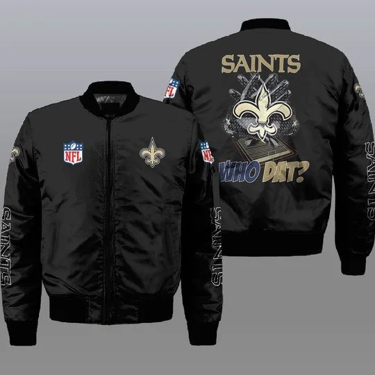 New Orleans Saints Bomber Jacket Full Size MC82