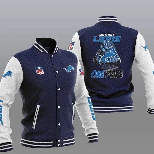 Detroit Lions Baseball Jacket FX38
