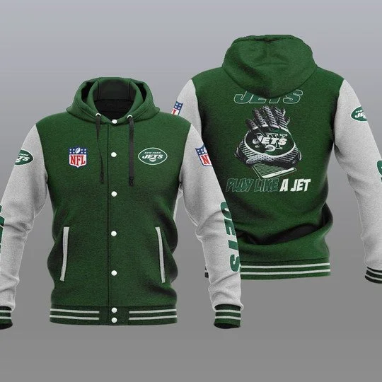 New York Jets Baseball Jacket TK10 - Image 2