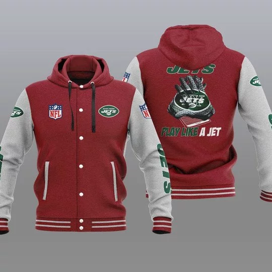 New York Jets Baseball Jacket RM09 - Image 2