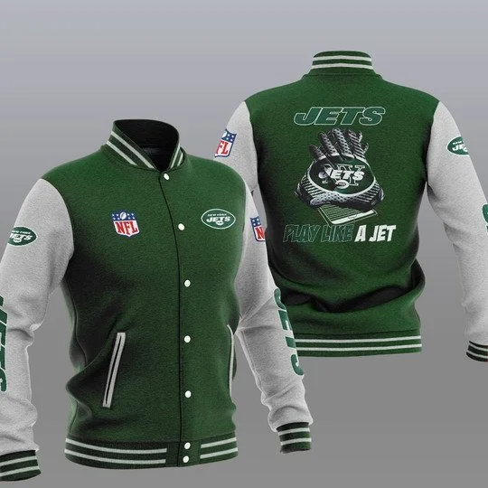 New York Jets Baseball Jacket TK10