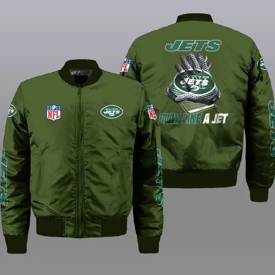 New York Jets Bomber Jacket Full Size HZ30