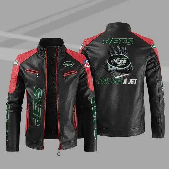 New York Jets Leather Jacket UW39