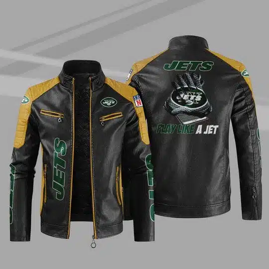 New York Jets Leather Jacket PI93