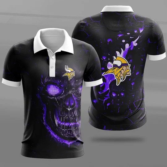 Minnesota Vikings Polo T-Shirt Full Size XU92
