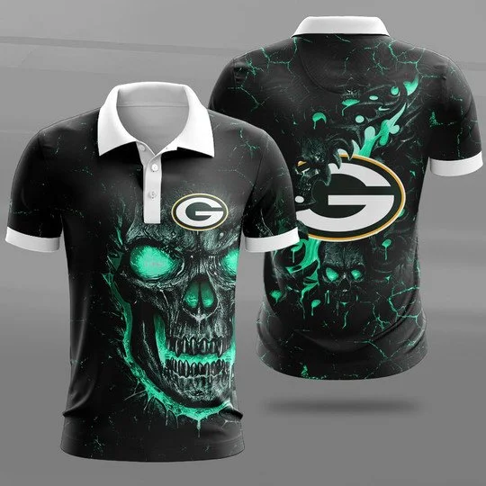 Green Bay Packers Polo T-Shirt Full Size UR37
