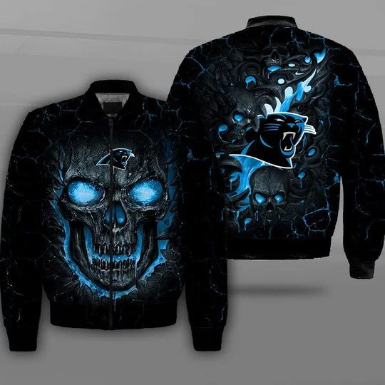 Carolina Panthers Bomber Jacket Full Size YY05
