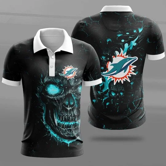 Miami Dolphins Polo T-Shirt Full Size MY93