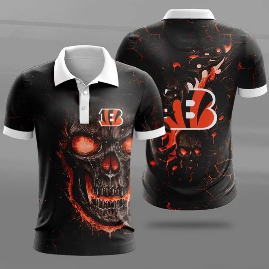 Cincinnati Bengals Polo T-Shirt Full Size WI82
