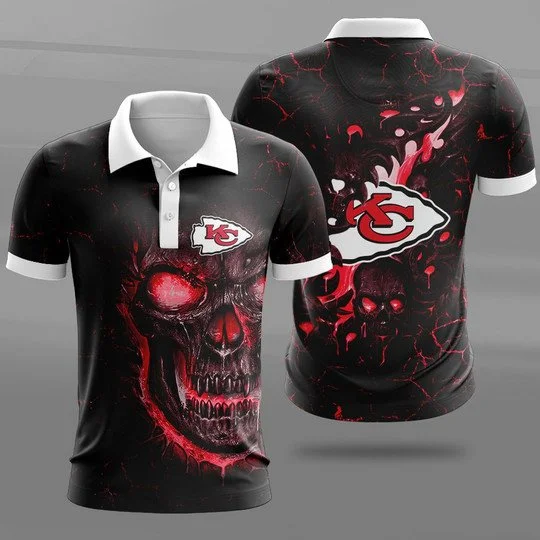 Kansas City Chiefs Polo T-Shirt Full Size IC73