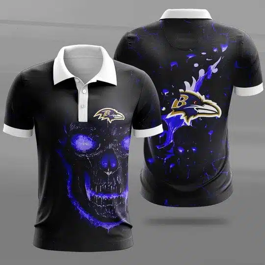 Baltimore Ravens Polo T-Shirt Full Size FN59