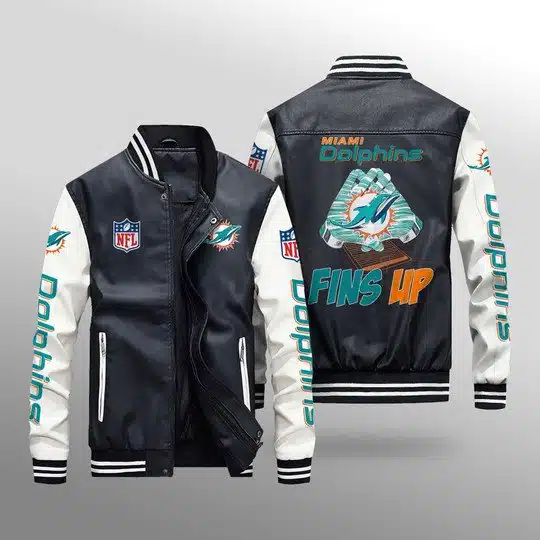 Miami Dolphins Leather Jacket UC92