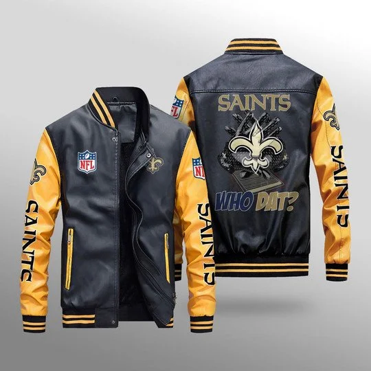 New Orleans Saints Leather Jacket JB09