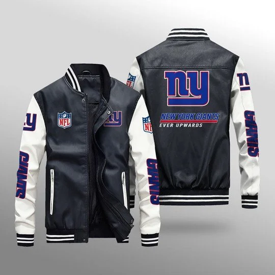 New York Giants Leather Jacket ZU29