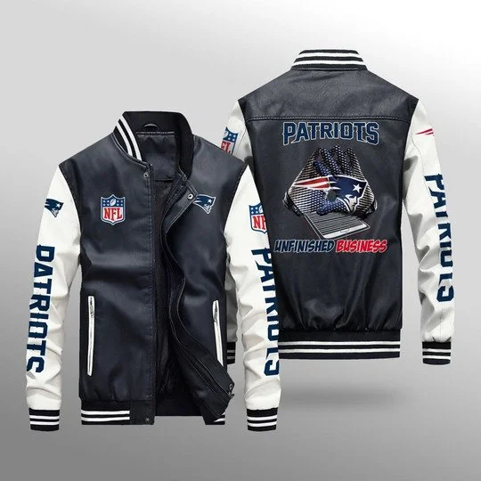 New England Patriots Leather Jacket KI11